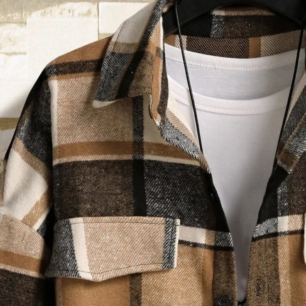 Brown Mens Shoulder Overcoat